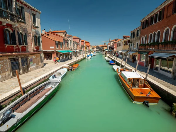 Murano Venetië City Shape Met Het Water Kanaal Het Gekleurde — Stockfoto