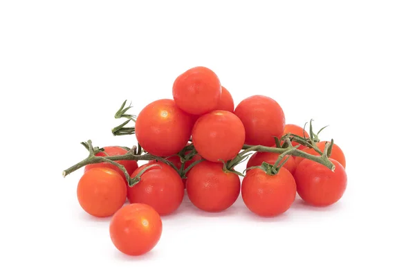 Bunch Mini Vine Tomatoes Isolated White Background — Stock Photo, Image