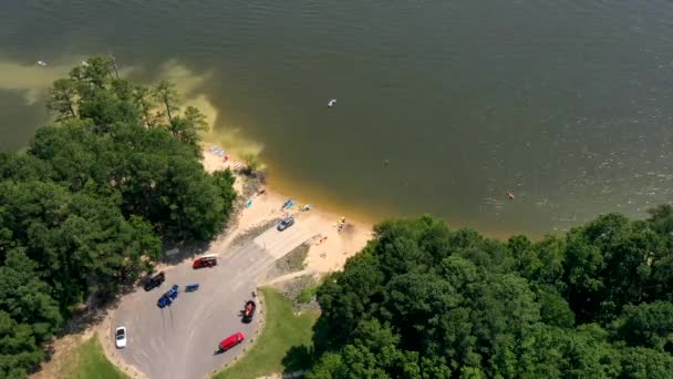 Vista Aerea Sul Mare Sulla Spiaggia — Video Stock