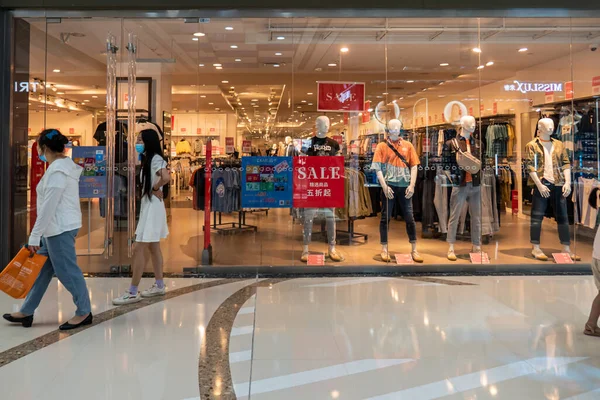 China Jul 2021 Chinese Store Fronts Shopping Mall — Stock Photo, Image