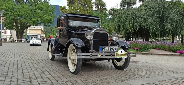 Merano Italy Ιουλ 2021 Ένα Ford Που Χτίστηκε 1929 Φτάνοντας — Φωτογραφία Αρχείου