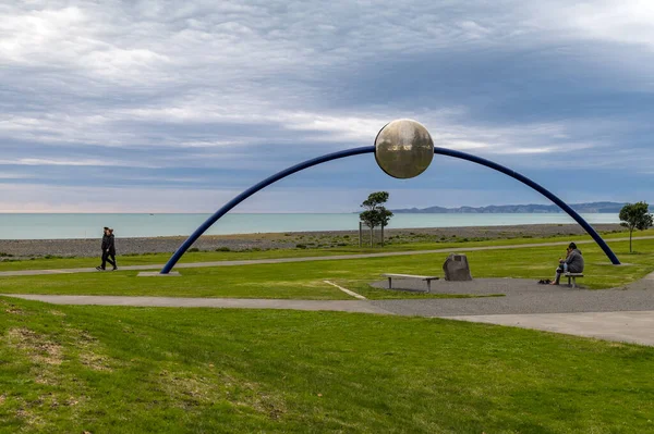 Napier New Zealand Jun 2021 Ett Par Promenader Längs Stigen — Stockfoto