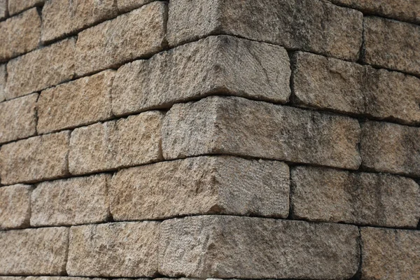 Stěna Domu Šedého Přírodního Kamene — Stock fotografie