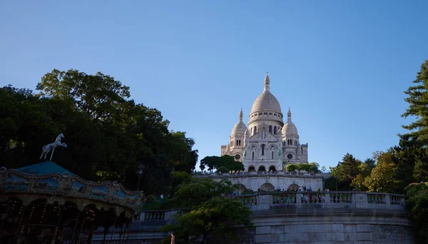 Den Ikoniska Sacre Coeur Basilikan Paris Frankrike — Stockfoto