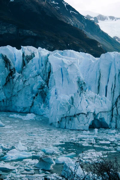 Vue Sur Glacier Perito Moreno Ses Environs Dans Parc National — Photo