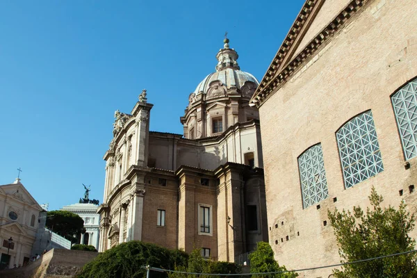 Roman Ruins Rome Spring Italy Sky Blue — Stock Photo, Image