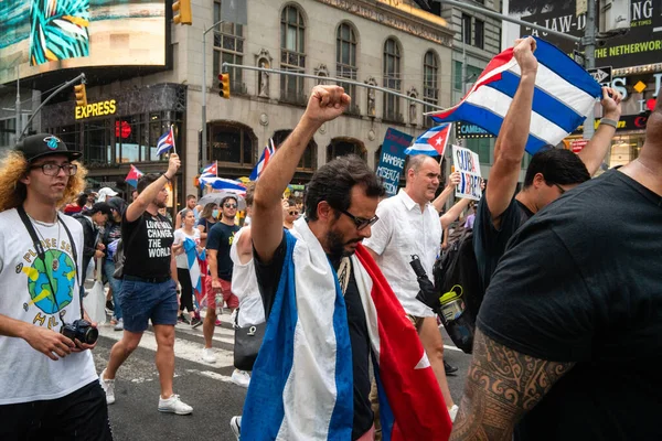 New York Verenigde Staten Jul 2021 Activisten Protesteren Tegen Politieke — Stockfoto