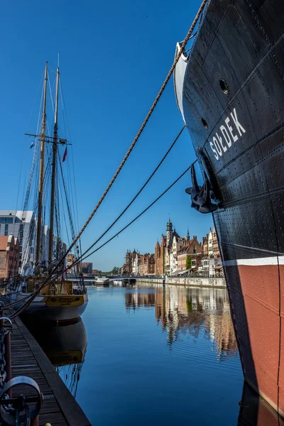 Gdansk Lengyelország 2021 Június Nemzeti Tengerészeti Múzeum Soldek Hajómúzeuma Gdanskban — Stock Fotó