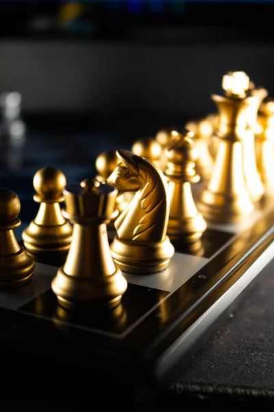 Horizontal shot of cool silver chess pieces in the starting position  reflected on the board Stock Photo by wirestock