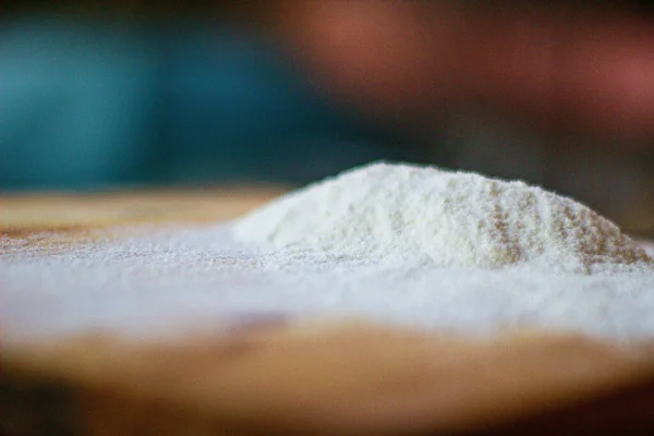 Closeup Shot Flour Wooden Boa — Stock Photo, Image