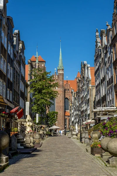 Gdansk Poland Jun 2021 Vacker Arkitektonisk Design Byggnader Den Gamla — Stockfoto