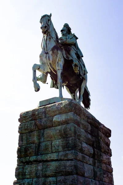 Estatua Ecuestre Del Emperador Guillermo Colonia — Foto de Stock