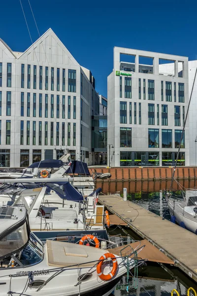 Gdansk Poland Jun 2021 Closeup Docked Marine Vessels Marina Gdansk — Stock Photo, Image