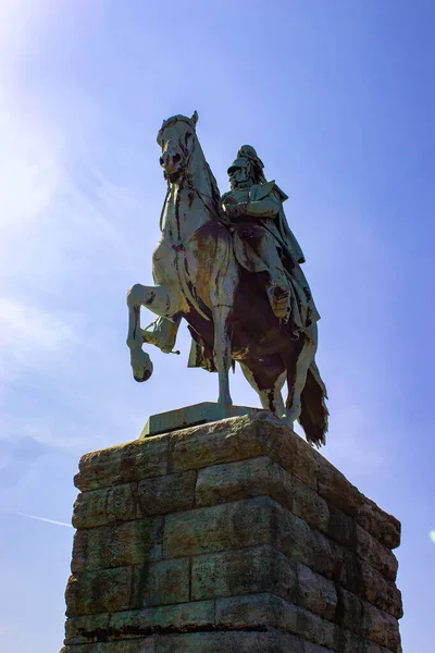 Statue Équestre Empereur Guillaume Ier Cologne — Photo