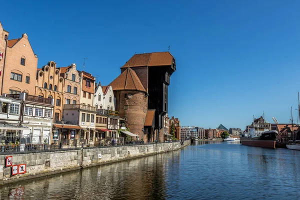 Gdansk Polónia Junho 2021 Belo Projeto Arquitetônico Guindaste Portuário Medieval — Fotografia de Stock