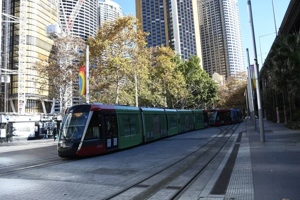 Sydney Australie Janv 2021 Vue Train Passant Près Des Gratte — Photo