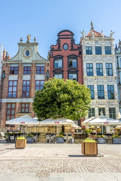 Gdansk Poland Jun 2021 Beautiful Architectural Design Neptune Fountain Old — Stock Photo, Image