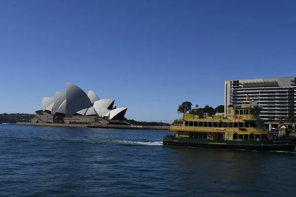 Sydney Australia 2021 Una Hermosa Vista Cruce Ferry Frente Ópera — Foto de Stock