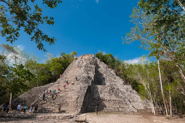 Coba Mexico May 2017 View Nohoch Mul Pyramid Coba Mayan — Stock Photo, Image