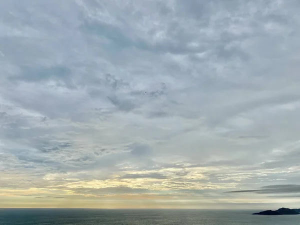 Hermoso Paisaje Marino Sobre Fondo Cielo Atardecer — Foto de Stock