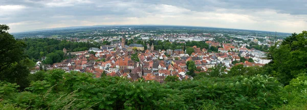 Szeroki Kąt Krajobrazu Miasta Weinheim Niemcy — Zdjęcie stockowe