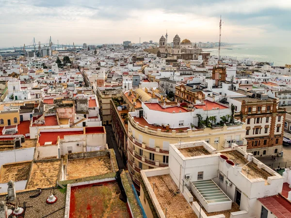 Paisagem Urbana Cádiz Espanha Contra Céu Nublado — Fotografia de Stock