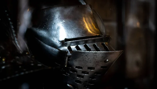 Selective Focus Shot Knight Armor — Stock Photo, Image