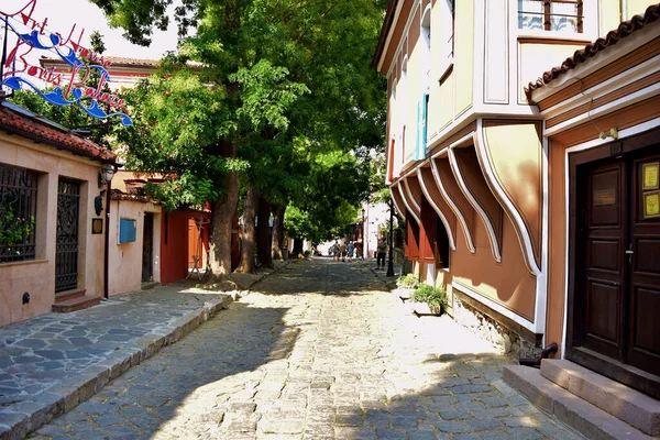 Plovdiv Bulgarien Aug 2015 Gatorna Den Gamla Delen Den Färgglada — Stockfoto