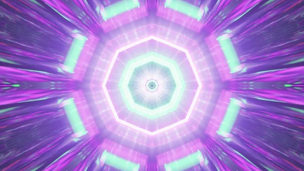 Rendering Colorful Kaleidoscope Tunnel — Stock Photo, Image