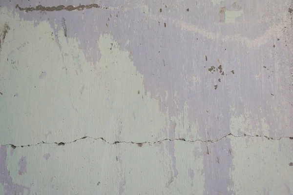 Vecchio Muro Cemento Dipinto Una Crepa Nel Mezzo — Foto Stock