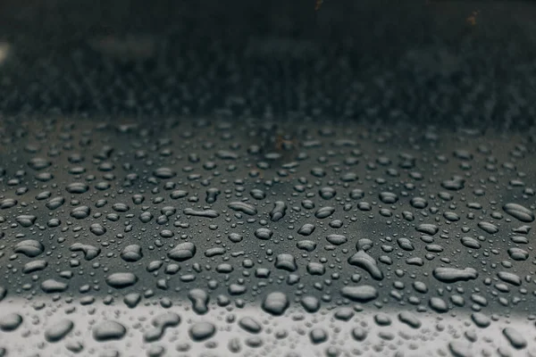 Colpo Selettivo Focus Gocce Acqua Vetro Della Finestra Dopo Pioggia — Foto Stock