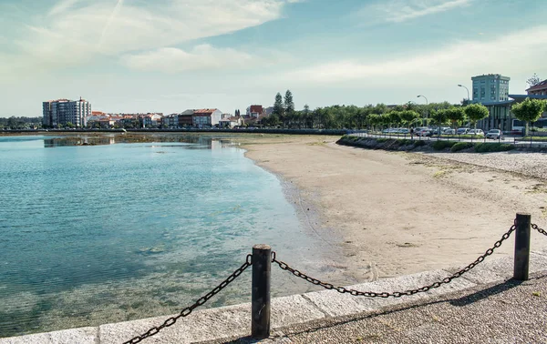 Una Vista Panorámica Playa Del Pueblo Cambados Provincia Pontevedra España — Foto de Stock