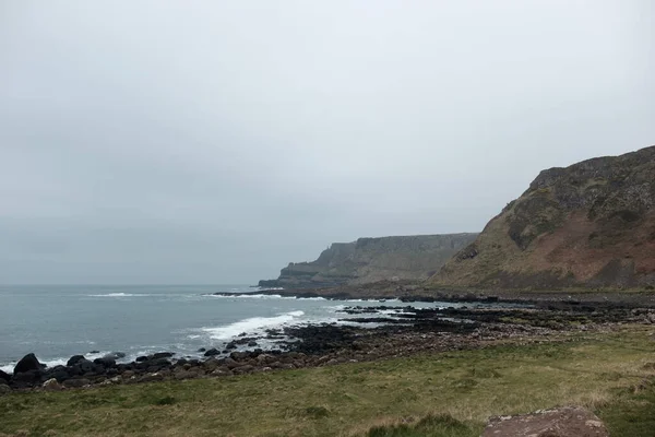 Wybrzeże Oceanu Atlantyckiego Ponury Dzień Obszar Klifów Moher Irlandii — Zdjęcie stockowe