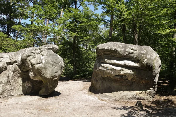 Una Extraña Forma Rocas Arenisca Una Famosa Zona Boulder Escalada — Foto de Stock
