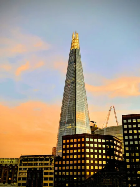 Modern Glass Window Skyscraper Sunset — Stock Photo, Image