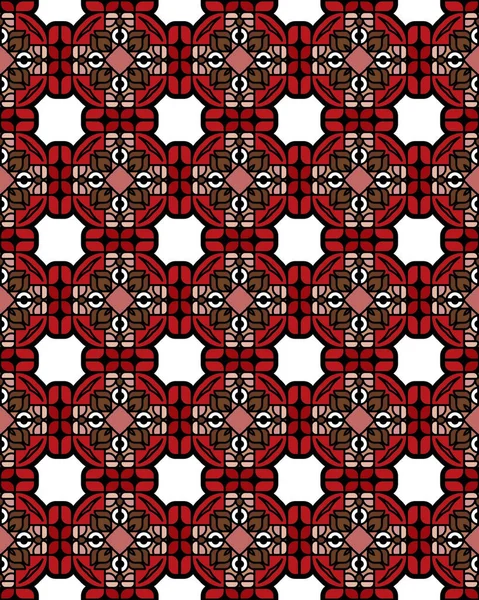 Een Geometrisch Naadloos Tegelpatroon Rood — Stockfoto