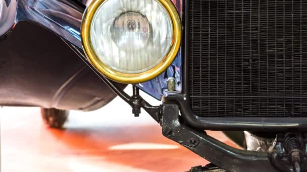 Zbliżenie Klasycznego Samochodu Vintage — Wideo stockowe