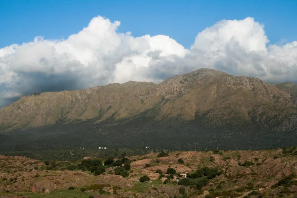 Cloudy Sky Hills Mountains Cerro Uritorco Cordoba Argentina Summer — Stock Photo, Image