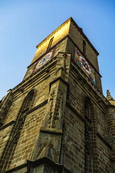 Großes Gotisches Gebäude Der Schwarzen Kirche Biserica Neagra Brasov Rumänien — Stockfoto