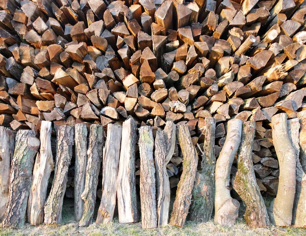 Dřevěné Klády Dřevo Pozadí — Stock fotografie