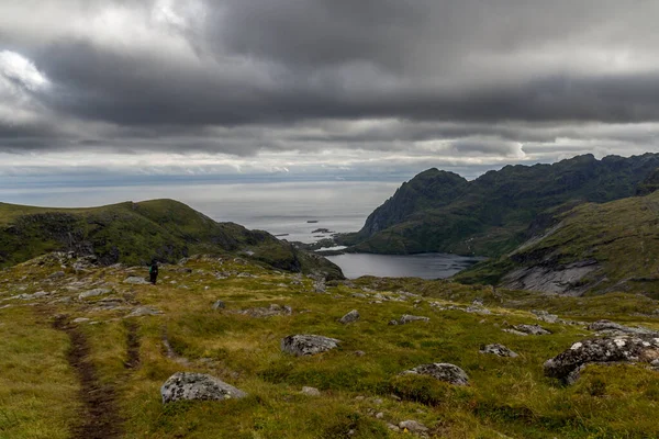 Die Schöne Aussicht Auf Die Berge Auf Den Lofoten Norwegen — Stockfoto