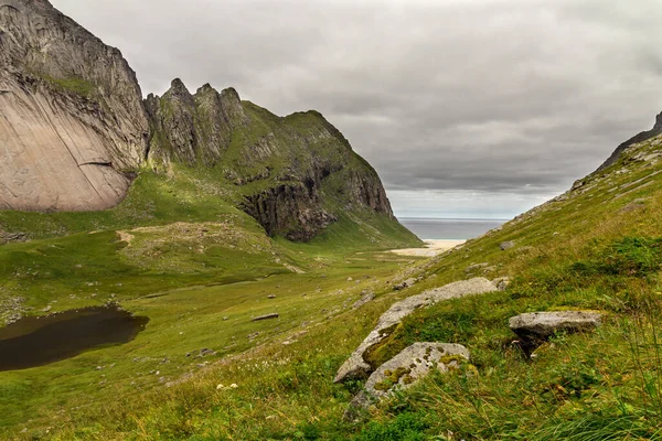 Belle Vue Sur Les Montagnes Des Îles Lofoten Norvège — Photo