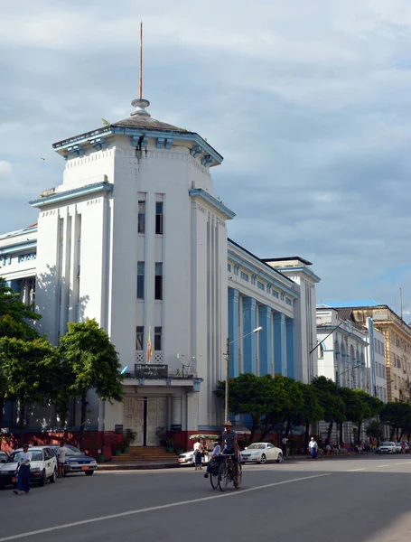 Yangon Myanmar Burma Oct 2014 Vertical Shot Art Deco British — стокове фото