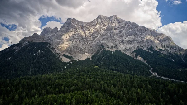 Rocky Mountain Dense Forests Its Slope — Stock Photo, Image