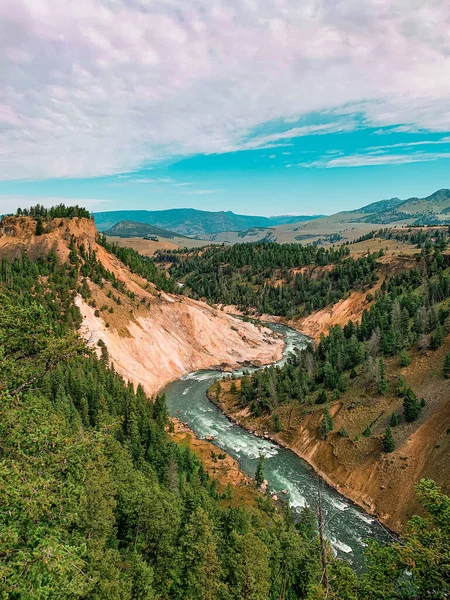Una Splendida Vista Sul Parco Nazionale Yellowstone Usa — Foto Stock