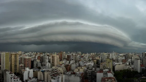 Imponerande Storm Moln Rullar Över Buenos Aires Stad Argentina — Stockfoto