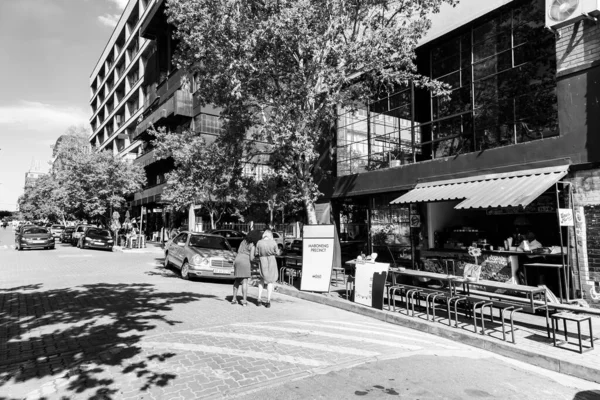 Johannesburg Sudáfrica 2021 Café Restaurante Callejero Distrito Central Negocios Johannesburgo — Foto de Stock
