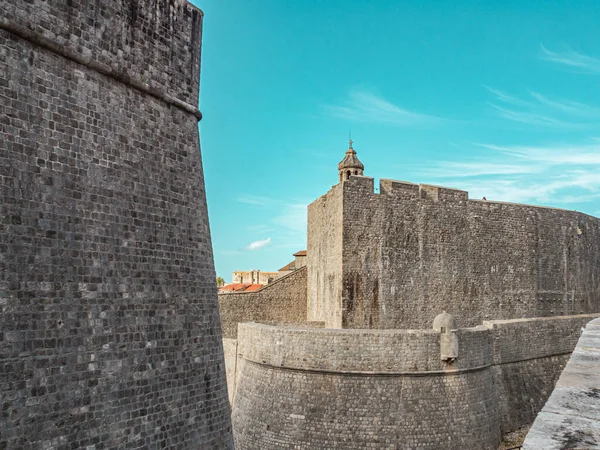 Een Close Van Muren Van Dubrovnik Kroatië — Stockfoto