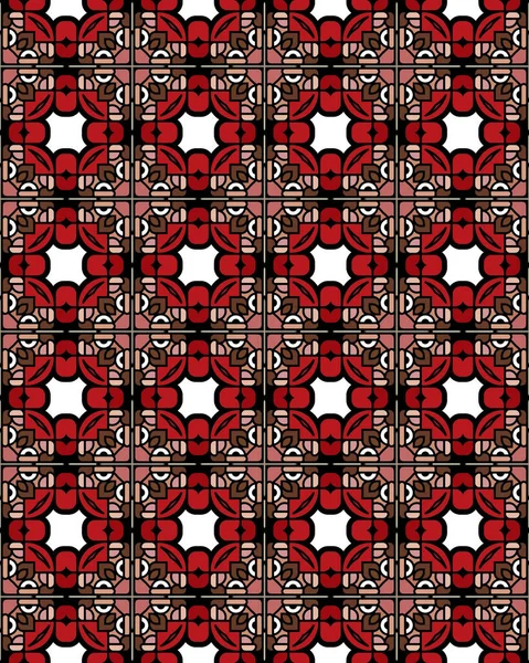 Geometric Seamless Tile Pattern Red — Stock Photo, Image