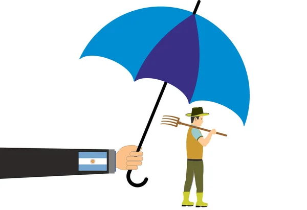 Una Mano Estado Sosteniendo Paraguas Azul Para Apoyar Salvar Los — Foto de Stock